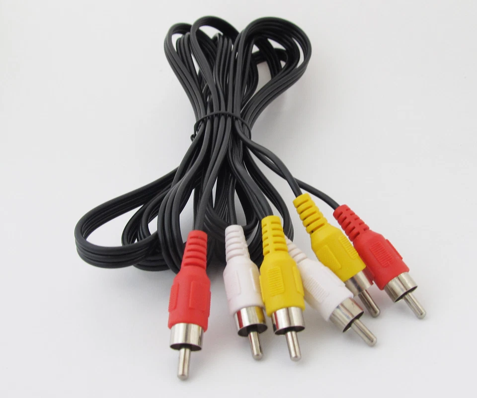 5x Triplets RCA Phono Male cable 3 RCA Phono Male to 3 RCA Male Audio Cable Lot - Image 3 of 4