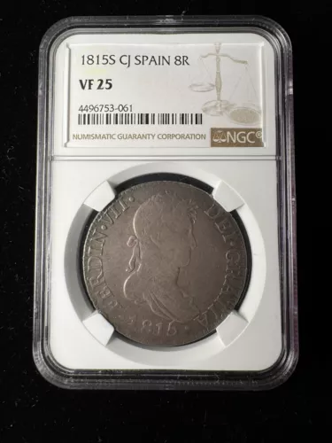 1815 Spain 8 Reales NGC VF25
