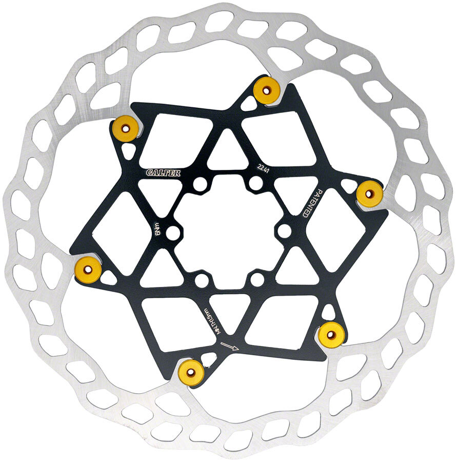 Ротор дискового тормоза Galfer Floating Wave - 180 мм x 20 мм 6 болтов желтый 20390₽