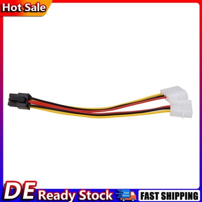 10PCS Molex (4 Pin) to PCI-E (6 Pin) Power Converter Adapter Connector De