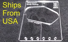 Acrylic Telecaster Bridge Pickup Routing Template - 1615 Designs