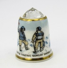 SUTHERLAND COLLECTABLE THIMBLE EVEREST CONQUEST 1953, SWAROVSKI