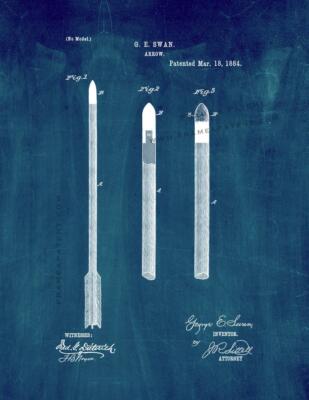 Arrow Patent Print Midnight