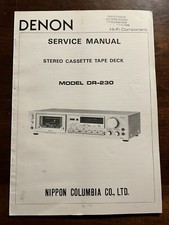 Denon Model DR-230 Stereo Cassette Tape Deck Service Manual Original OEM Genuine