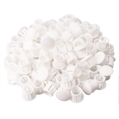100 Pcs 3/8 Inch Hole Plugs Plastic Flush Type Hole Plugs Snap In Locking