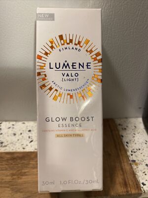 LUMENE  Valo (Light)Artic Lumenessence  Glow Boost Essence 1.0 Oz/30ml NIB