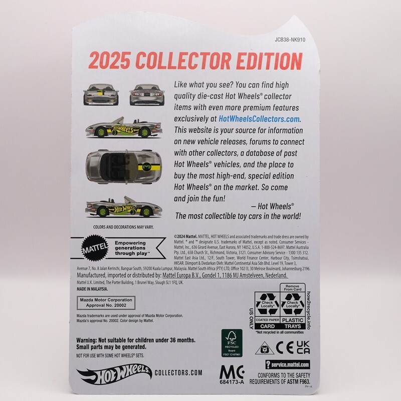 Hot Wheels Target Mail In 2025 Mazda Mazdaspeed MIATA Zamac