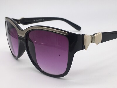 DANIEL KLEIN Sonnenbrille  Damen Schwarz Vintage Retro Schleife 1990er  DK2408