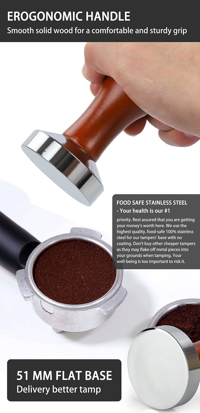 51Mm Espresso Tamper-Premium Barista Coffee Tamper Coffee Tamper Classic Series