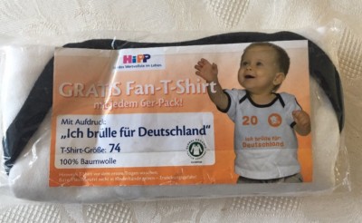 HIPP Fan T-Shirt    ''Ich brülle für Deutschland '' Gr.74 NEU OVP