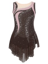 Women's Rhinestone Ballet Dance Leotard Bodysuit Tops Sparkle Ballet Dancewear