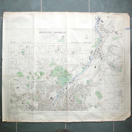 WW2 1944 SECRET BRITISH ARMY MAP 1/12500 BRUSSELS NORTH BELGIUM ISTD RAF D-DAY - Picture 4 of 24
