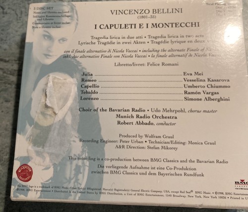 Bellini: I CAPULETI E I MONTECCHI CD 3 Disc Set FACTORY SEALED - Picture 2 of 2