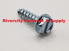 (2200) #10 x 3/4 Slotted Hex Washer Head Self Tapping Sheet Metal Screws SMS