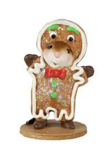 Wee Forest Folk GINGERBREAD BOY, WFF# M-703, Christmas Cookie Costume Mouse
