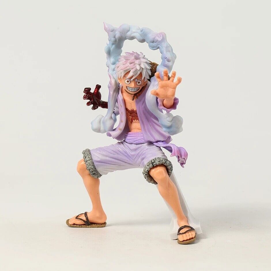 One Piece Figures Luffy 19cm Nika Sun God Gear 5 Anime Action Figures Pvc  Statue Model Doll Ornament Collectible Kid Gift Toys(no box)(Nika Luffy) 