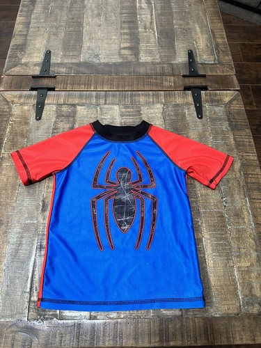 Marvel Spiderman Swim Shirt/Rash Guard Size 4T