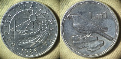 Malta: 1986 1 Lira BU #82 IREC2240