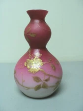  WEBB English Peachblow Cased Satin Glass Vase, Jules Barbe Decoration