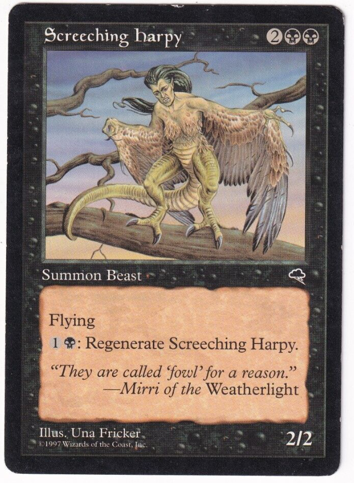 Screeching Harpy Tempest #155 Magic The Gathering 1997 MTG Single