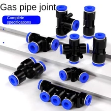 Trachea quick connector Tee pneumatic Oil pipeline quick connector4、 6、8、10、12mm