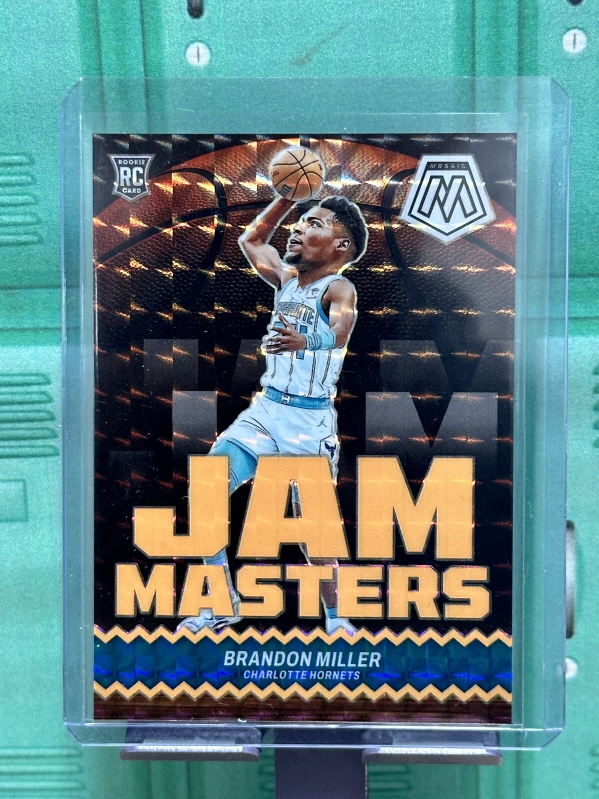 2023-24 Panini Mosaic : Fluorescent Orange Jam Masters Brandon Miller RC SSP /25
