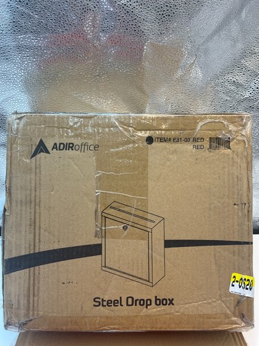 AdirOffice Multipurpose Mounted Drop Box Large Red 631-03-RED - Picture 2 of 4