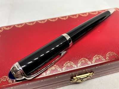 Auth Cartier Roadster DE PALLADIO-finitura nero composito Penna a sfera  ST240000 | eBay