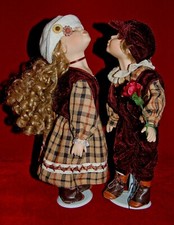 VINTAGE Rose Collection KISSING BOY AND GIRL Adorable Pair 