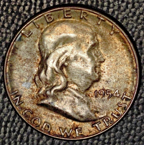 1954-S Franklin Half Dollar, Very Choice BU, Toned