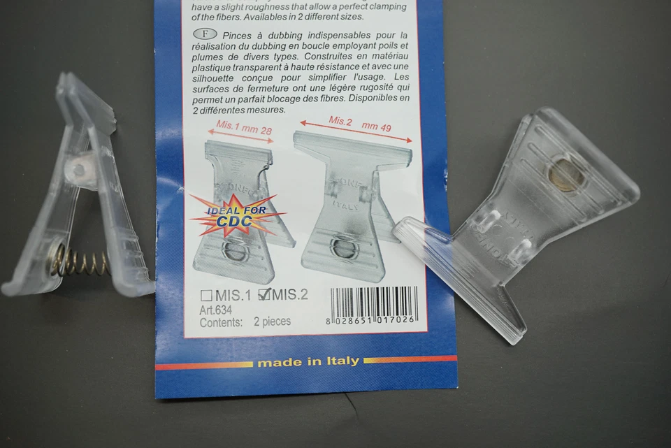 Stonfo Dubbing-Hair Clip Art. 634 DOPPELPACK 49mm Materialklemmen HAIR CLIPS - Bild 4 von 4