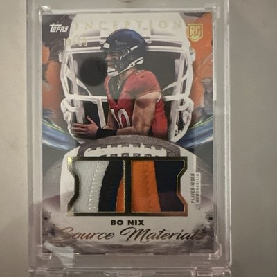 2024 Topps Inception Source Materials #SM-BN Bo Nix RC 19/50 - Fire 3 Color MEM