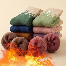 5 Pairs Baby Toddler Kids Boys Girls Cartoon Cotton Plush Thick Warm Soft Socks