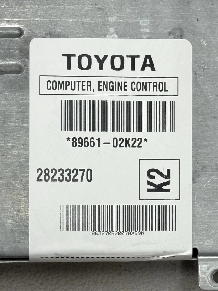 2005 2006 2007 Toyota Corolla 1.8 Engine Computer ECU ECM PCM 89661-02K22 OEM - Image 2 of 4