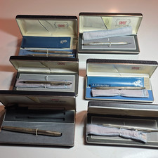 CROSS STERLING SILVER BALL PENS, PENCILS AND FELT TIP NEW OLD STOCK 7 PIECES