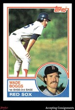 1983 Topps #498 Wade Boggs ROOKIE RC RED SOX