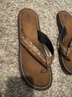 COLLECTIONS BY CLARK Women's Honey Brown  Flip Flop Sandals Size 12 — photo 4