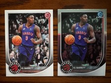 2025-26 Bowman Chrome #BCV-156 RJ Barrett + Base Card - Toronto Raptors