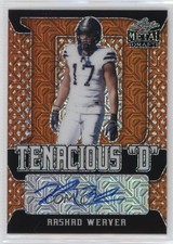 2021 Leaf Metal Draft Tenacious D Orange Mojo /2 Rashad Weaver #TD-RW1 Auto nd3