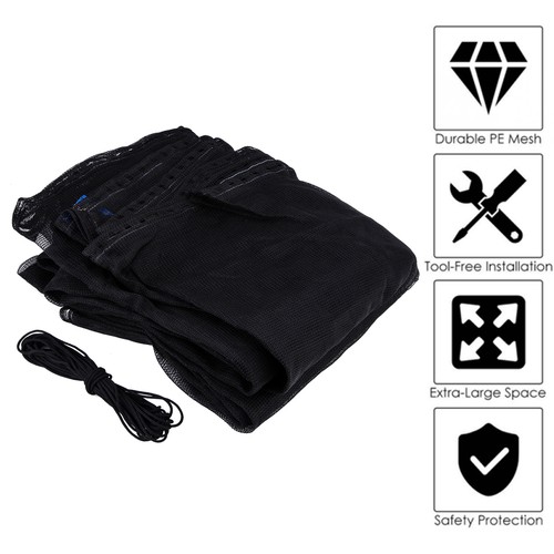 Fits 12 13 14 15FT Trampoline Replacement Mat & Safety Net 4/6/8 Poles Enclosure - Picture 7 of 22