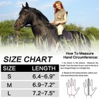 Women Horse Riding Gloves 1 Pair, Stretchable Equestrian with Anti-Slip Large — photo 4