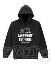 THIS IS WHAT AN AWESOME BOYFRIEND LOOKS LIKE UNISEX HOODIE - S TO 5XL - HOODED