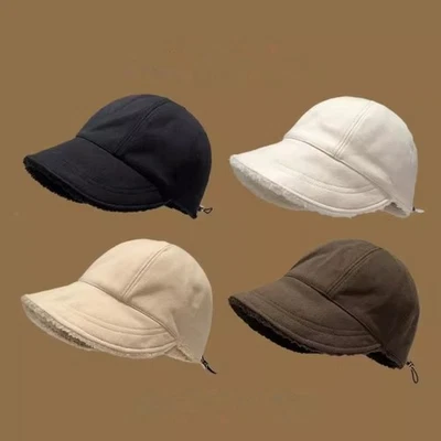 Fleece Baseball Cap Winter Fisherman Hat Winter Peaked Cap Warm Cap For Women