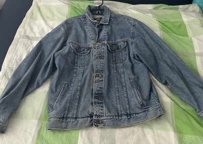 Vintage Lee Riders Jeansjacke Größe XL Blau 100% Baumwolle Original 80er 90er