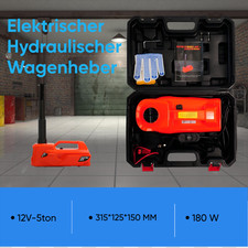 Elektrischer Wagenheber 5t-12V  Tragbarer Hydraulischer Wagenhebersatz 20%OFF