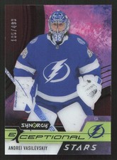 2021-22 Upper Deck Synergy Andrei Vasilevskiy Exceptional Stars Red #/499 #ES-AV