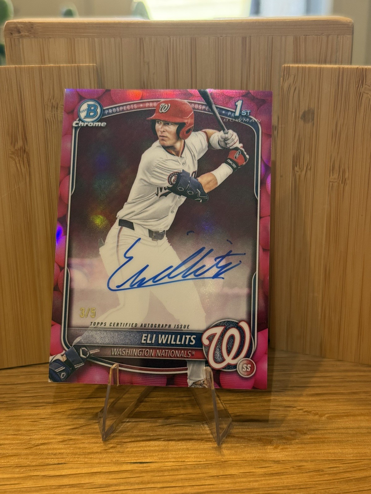 ELI WILLITS /5 Bowman Draft 1st Bowman Bubblegum Autograph - SNACK PACK
