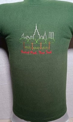 Fruit of the Loom Vintage T-Shirt Herren M Gr 48 50 New York Central Park 90s