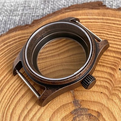 36mm39mm Colore bronzo Sapphire Glass Pilot Wacth Case Fit NH34 NH35 NH36