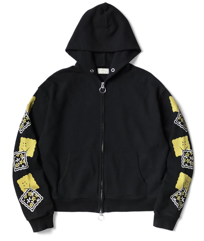 KAPITAL GYM Hoodie PECKISH RAINBOWY black full zip new | eBay